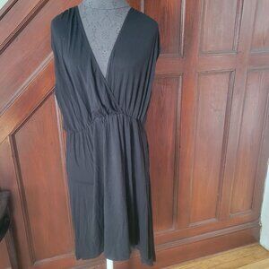 Lane Bryant Black Wrap Sleeveless Dress 18/20 Rayon & Spandex Blend
